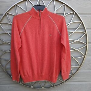 Womens  Coral Quarter-Zip Harmont & Blaine Sweater Cashmere Angora Blend